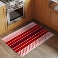 thumbnail image 3 of Red Striped Bathroom Mats 2x3 FT, Non Slip Small Kitchen Mat, Modern Minimalist Gradient Lines Country Washable Soft Backed Front Door Throw Rugs Non-Shedding Indoor Outdoor Doormat for Entryway Sink, 3 of 8