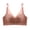Coffee, variant on Women Solid Color Push Up Wireless Seamless Bra Mesh Cross Brassiere Underwear,Black,36/80AB