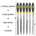 thumbnail image 3 of Mini Needle File Set, Wood Rasp with Soft Rubberized Handle, Hardened Alloy Strength Steel Needle File for Wood, Plastic and Other Soft Stuffs Carving（6Pcs）, 3 of 7