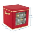 thumbnail image 6 of Simplify 64 Count Large Ornament Storage Box - Polyester, Red, 6 of 10