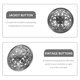 thumbnail image 3 of IDEANATEGRATE 20Ud Botones Negros Para Chaquetas Y Trajes Botones Resistentes Para Coser Y Decorar, 3 of 6