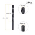 thumbnail image 2 of Uxcell 6542 High Speed Steel Twist Drill Bit, Fully Ground Black Oxide 6mm Drill Dia 92mm Total Length 2Pack, 2 of 5