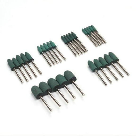 30Pc Rubber Grinding Wheel Abrasive Polishing Burr Mounted Point 1/8" Shank