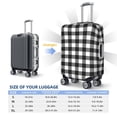 thumbnail image 6 of Lsque Black White Plaid Printed Luggage Cover, Travel Luggage Protector,Scratch and Dirt Resistant, Fits 18-32 Inch Luggage -, 6 of 9