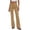 Brown 14, variant on Shorts for Women Solid Double Button High Waist Micro Flare Pants, Front Patch Pocket Stretch Long Trousers, Casual Daily Cargo Bootcut Pants Wide Leg Pants Woman