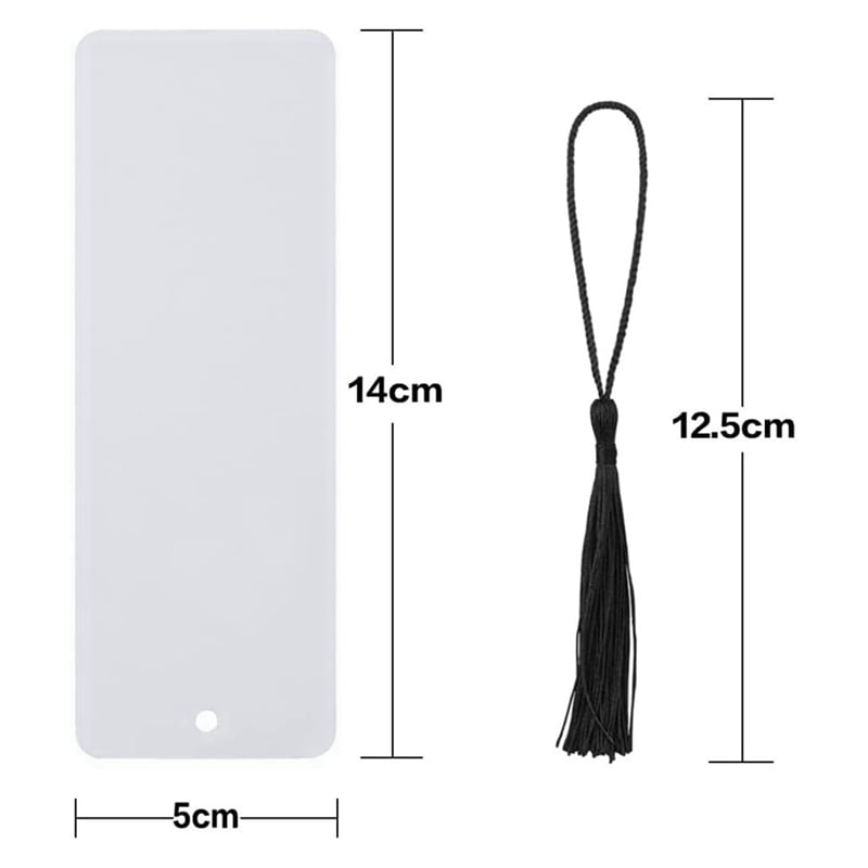 160 Pieces Blank Bookmarks Cardstock with 160 Pcs Colorful Tassels, Craft Paper Bookmarks for DIY Classroom Projects