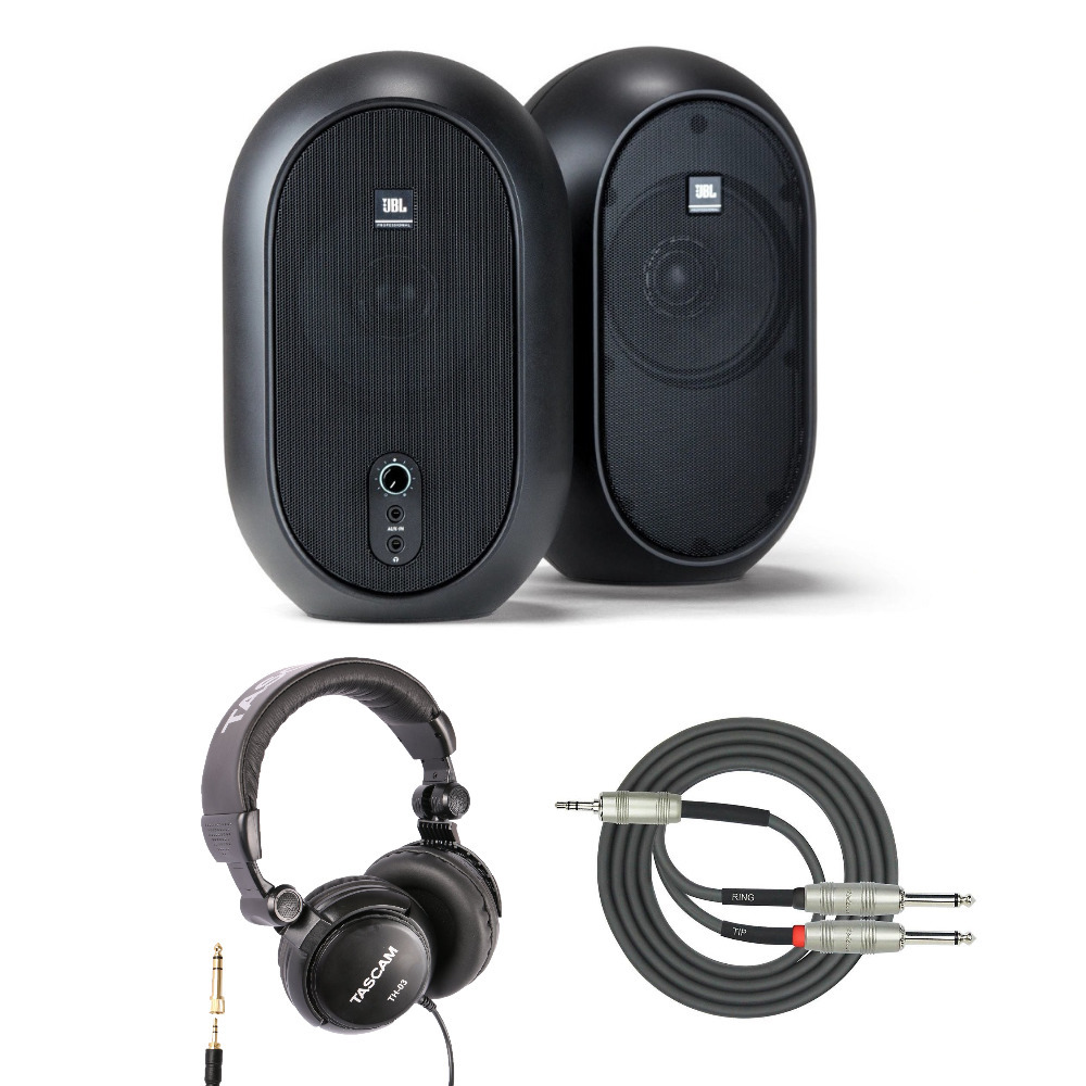 jbl professional 1 series 104 compact powered desktop reference monitors