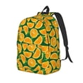 thumbnail image 1 of Easygdp Orange Lemon for Durable Canvas Laptop Backpack - Adjustable Shoulder Strap, Large Capacity, Fits 15-17in Laptops, for School, Work, Travel-Small, 1 of 5