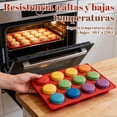 thumbnail image 4 of 2 Piezas Moldes de Silicona para Hornear de 12 Cavidades, Adecuado para Hornear Pasteles, Galletas, Hacer Jabón y Macarons, Color Rojo, 4 of 4