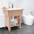 thumbnail image 4 of Coffee Freestanding Multifunctional Laundry Sink, 441Lbs Load PP Alloy Stainless Steel Tub for Laundry Bathroom Garage, 4 of 12