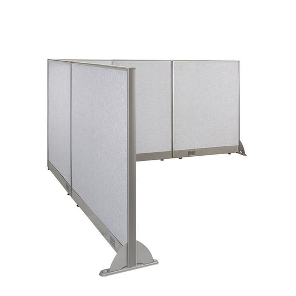 GOF L-shaped Freestanding Partition 96”D x 114”W x 48”H, Office Room Divider, Privacy Screen, Workstation Cubicle