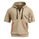 thumbnail image 5 of pstuiky Camisas de manga corta para hombre, Camisa de verano de manga corta con botones y cuello alto para hombre camisetas de hombre m, 5 of 5
