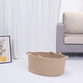 thumbnail image 4 of REGALWOVEN Woven Storage Basket Bin with Handle for Blankets, Clothes, Shoes, Organizer Bin Brown 16.5*10.5*8in, 4 of 6