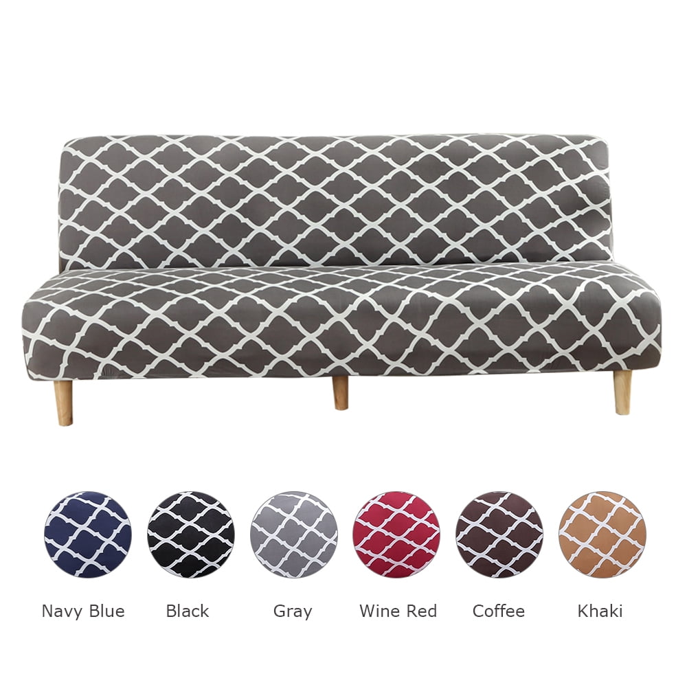 CJC Armless Futon Slipcovers Stretch Folding Sofa Bed Cover with