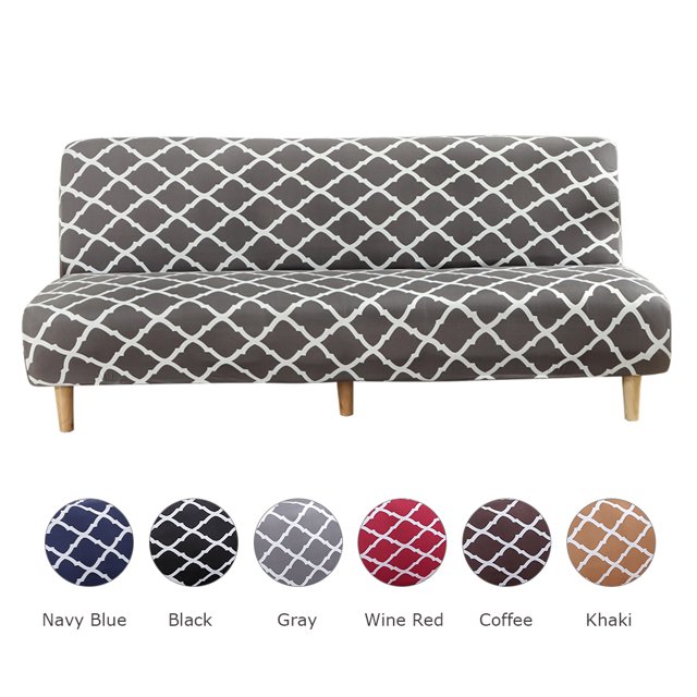 CJC Armless Futon Slipcovers Stretch Folding Sofa Bed Cover with