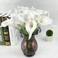 thumbnail image 3 of 10Pcs/Set Fake Flower Decor Real Touch Simulated Faux Leather Long Stem Bridal Artificial Calla Lily Flower for Wedding, 3 of 10