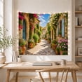 thumbnail image 5 of Sun-Drenched Cobblestone Alleyway with Terracotta Pots, Serene Vintage for Art Lovers, Mediterranean Wall Art Decor, Birthday Gift, Tapestry Wall Hanging for Bedroom and Living Room, 5 of 7