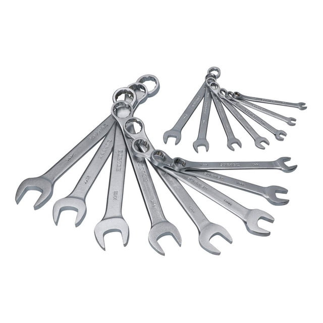 Juego 15 Llaves Combinadas Métricas Satinadas Surtek Rack F10M