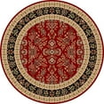 thumbnail image 2 of SAFAVIEH Lyndhurst Isadora Traditional Bordered Area Rug, Red/Black, 8' x 8' Round, 2 of 5