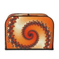thumbnail image 2 of Haiem Orange Rotating Print Toaster Covers 4 Slice Wide Slot,Bread Dust Cover & Fingerprint Protection,Bread Machine Cover,Appliance Covers, 2 of 7