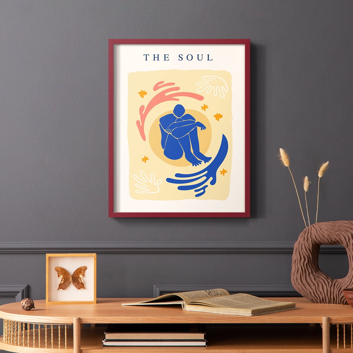 Matisse CCCXII in Red Solid Wood 11 x 14 Framed Print