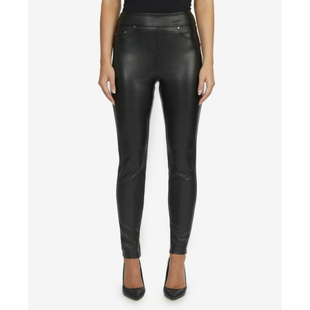 Laundry By Shelli Segal Women's Faux Leather Pull On Pants Black Size Medium