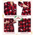 thumbnail image 2 of ANLIQI Couples Matching Chritsmas Robes Soft Fleece Red Plaid Robe Long Cozy Warm Bathrobe with Pockets (Womens,RP, L), 2 of 5