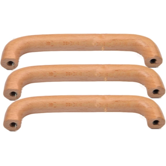 Gamvdout Wood Pull Knobs, 3pcs Cabinet Furniture Kitchen Pulls Handles for Dresser Drawer Wardrobe Cupboard Knobs for Bathroom Wardrobe Door Knob