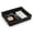 Black, variant on Ikoopy Dark Brown Rectangle PU Leather Valet Tray Practical Desktop Catchall Storage Organizer Portable Table Organizer Tray for Storing Key TV Remote Wallet Phone