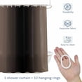 thumbnail image 2 of Ombre Abstract 36x72 Inches Waterproof Shower Curtain, Gradient Brown Black Bath Curtain Set with 12 Hooks Washable Shower Curtains for Bathroom Bathtub Decor, 2 of 9