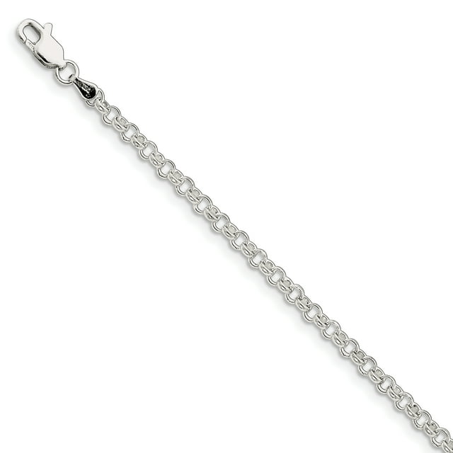 925 Sterling Silver 4mm Rolo Chain Bracelet
