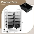 thumbnail image 4 of Costway 10-Drawer Storage Cart Utility Rolling Trolley Kitchen Organizer Black Gradient, 4 of 10