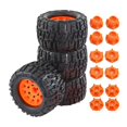 thumbnail image 1 of Juego de neumáticos de camión a control remoto, resistencia al desgaste, neumáticos de Rally de 125mm de diámetro, reemplazos para vehículos de Hobby Naranja, 1 of 8