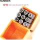 thumbnail image 5 of Juego de 9 sellos numéricos de 4,5 mm, punzones de acero al carbono, números del 0 al 8, herramientas para estampar cuero, joyería y metal., 5 of 7