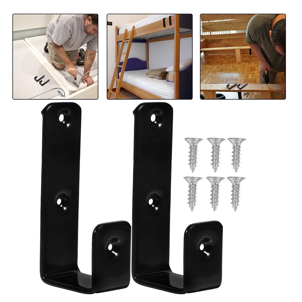 Raindrops 16 PCS Metal Ladder Brackets Bunk Bed Hooks Utility Hangers for Loft Bed Stairs Library Ladder Hardware