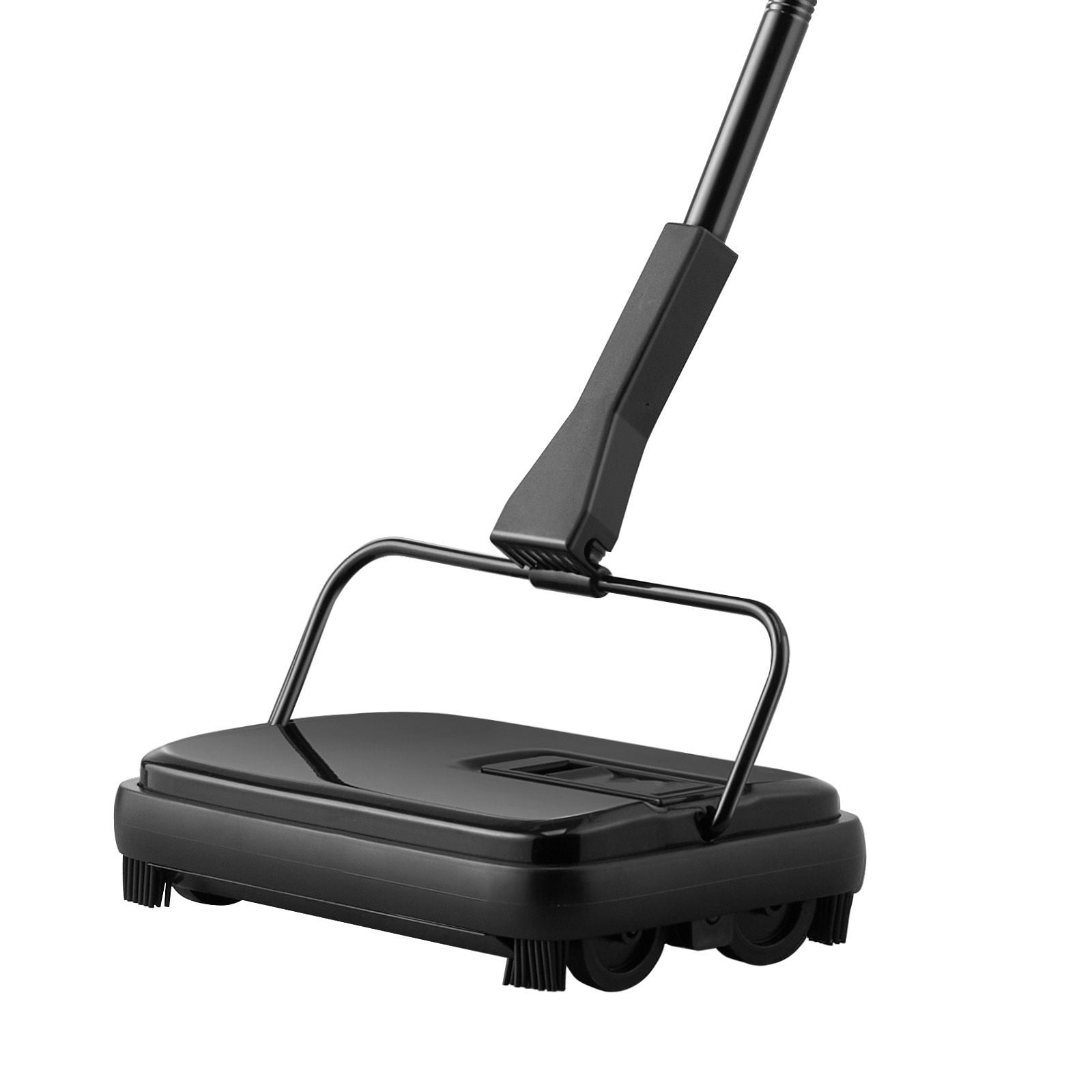 Manual Carpet Sweeper, No Electricity or Batteries, Roller Brush with 4-Wheel Design, 180° Rotating Head, Easy Empty Clasp, Lightweight for Hard Floors and Carpets