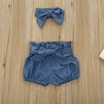 thumbnail image 5 of Dooleck Baby Girl Summer Clothes Infant Ruffle Bodysuit Floral Shorts Outfit Set, 5 of 8