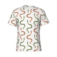 thumbnail image 3 of Naloa Hand Drawn Snake Men's T-Shirt Sport T-shirt Men's Basic Tee Casual Men's Shirt, Round Neck, Short Sleeves - Medium, 3 of 5