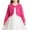 Hot Pink, variant on Girls Cardigan Cropped Shrug One Button Hollow Out Knit Dressy Wedding Sweater for Kids White Size 7