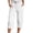 #15 White 【Mix & Match: Stock Up on Your Favorite Colors】, variant on Plus Size Women's Cotton Linen Drawstring Elastic Waist Capri Shorts, Solid Pocket Lightweight Loose Trousers, Cool Summer Casual Bottoms for Home Vacation Outdoor | TruHer,Army Green 3XL
