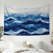 Ocean Tapestry Sea Tapestry Nature Tapestry Blue Tapestry Modern Art Wall Hanging Decor Tapestry for Living Room Bedroom Dorm