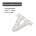 thumbnail image 3 of Parche Termoadhesivo Letra V Unique Bargains Imitación Diamante Brillante Perla Alfabeto 5uds, 3 of 5
