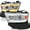 Chrome Housing Clear Lens, variant on Spec-D Tuning Black Projector Headlights w/ Sequential LED Tube Signal and Startup Animation Compatible with 2019-2024 Ram 1500, Left + Right Pair Headlamps Assembly