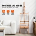 thumbnail image 4 of KFFKFF Studio H-Frame Easel Holds, Accommodates Artwork up to 36", Crafted from Beechwood, Painter's Stand with Storage Compartment, Can Bear Weight up to 22 lbs, Adjustable Art Creation Stand, 4 of 9