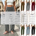 thumbnail image 4 of Horkkom Corduroy Pants Women Elastic Waist Drawstring Sweatpants Casual Soft Comfy Loose Pants with Pocket XXL, 4 of 10