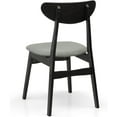 thumbnail image 6 of Wickerix Set of 2 Solid Wood Yumiko Dining Kitchen Modern Side Chairs w/Padded Seat, Espresso Color, 6 of 14
