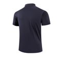 thumbnail image 4 of Mens Casual Camisas de Verano de Moda Correr Deportes Superior Color Sólido Manga Corta Solapa, Top Transpirable para el Gimnasio, 4 of 9