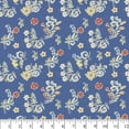 thumbnail image 2 of David Textiles Morning Bloom Ditsi Blue Cotton 1 Yard Fabric Cut, 2 of 7