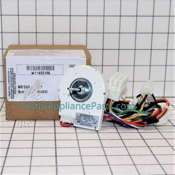 Whirlpool Refrigerator Evaporator Fan Motor W11452196