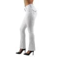 thumbnail image 2 of Fashion2Love Women's Juniors Colombian Design Butt Lift Push Up Mid Waist Boot Leg Jeans, 2 of 9